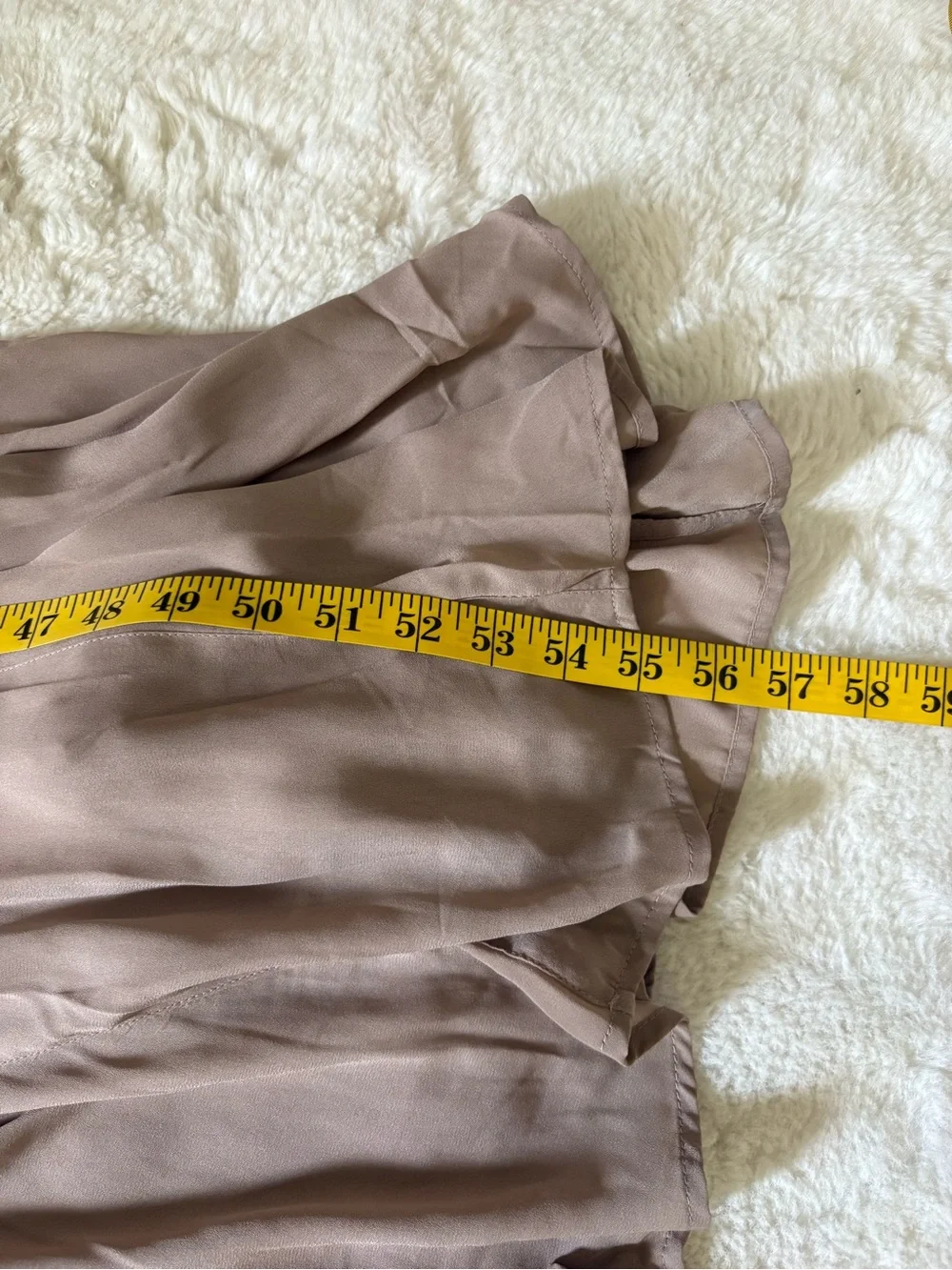 Abercrombie & Fitch Ruffle Maxi Dress Size Medium Taupe Tan Flowy Sleeveless